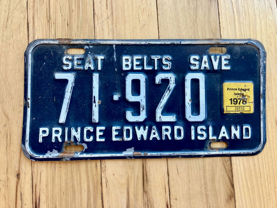 1978 Prince Edward Island License Plate