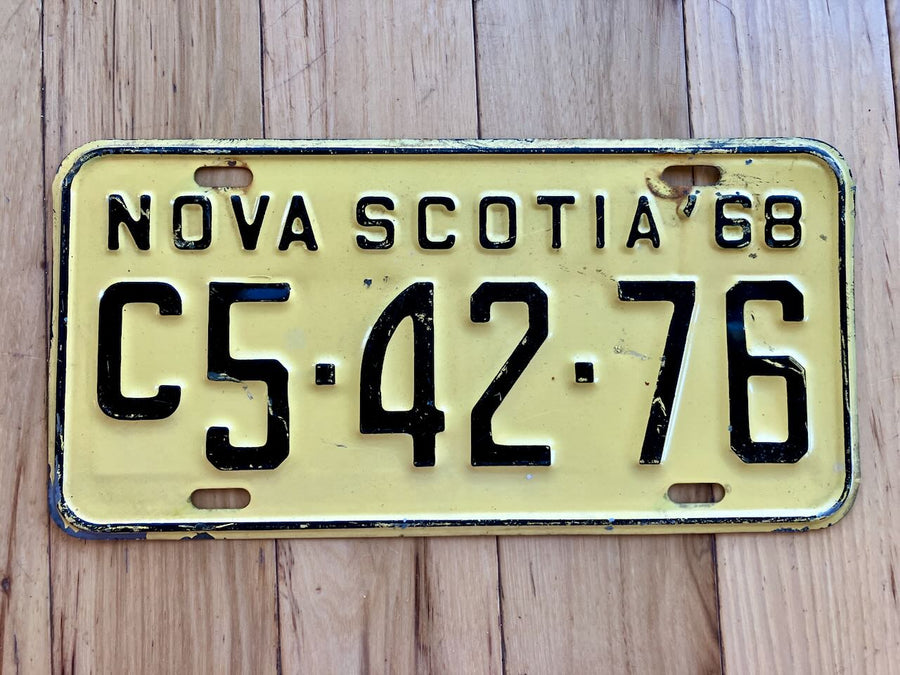 1968 Nova Scotia License Plate