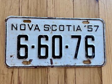 1957 Nova Scotia License Plate