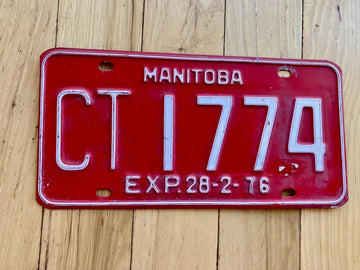 1976 Manitoba Commercial Truck License Plate