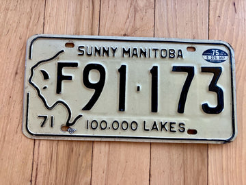 1971 Manitoba License Plate