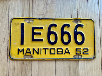 1952 Manitoba License Plate