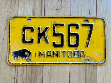 1960s Manitoba License Plate