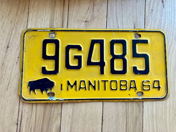 1964 Manitoba License Plate