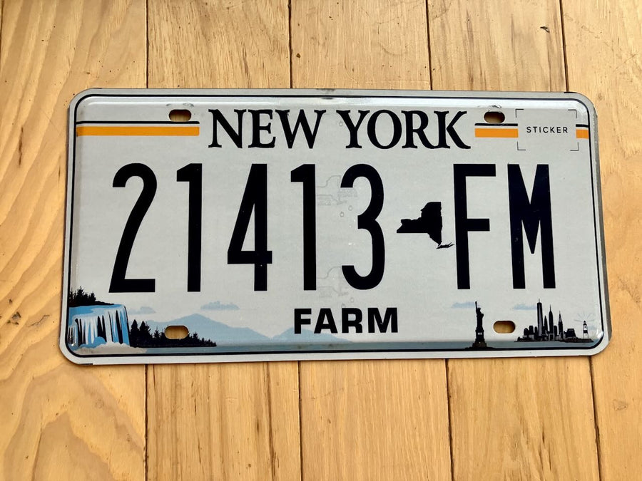 New York Farm License Plate