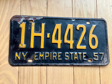 1957 New York License Plate