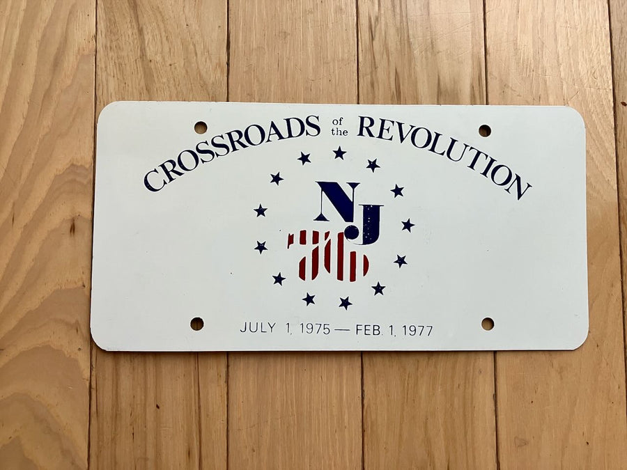 1975 New Jersey Crossroads of the Revolution Booster License Plate