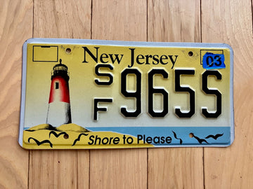 2003 New Jersey Shore To Please License Plate