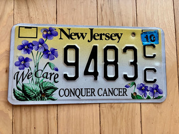 2010 New Jersey Conquer Cancer License Plate