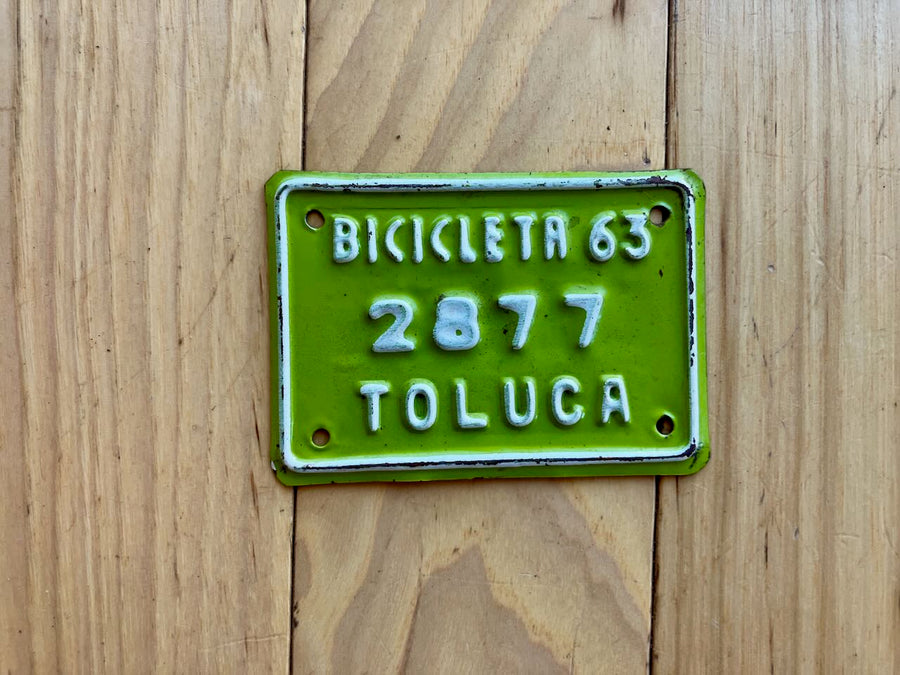 1963 Toluca Bicycle License Plate