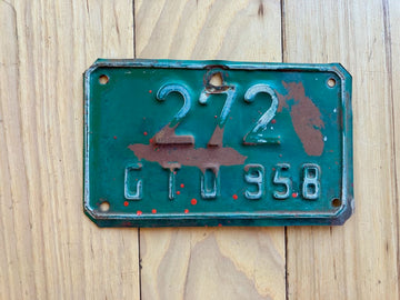 1958 Guanajuato Motorcycle License Plate