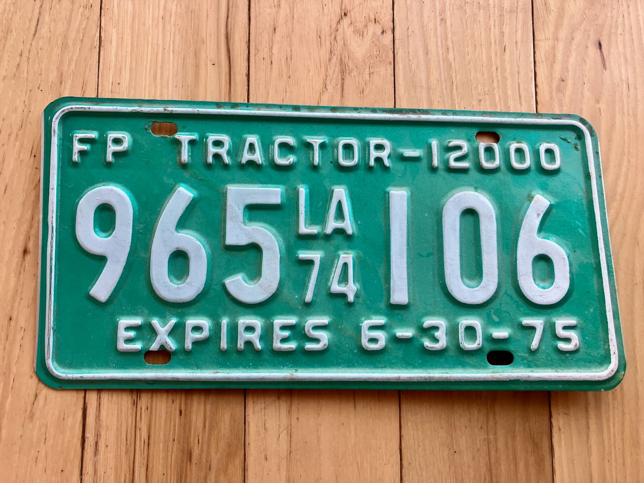 1974 Louisiana Tractor License Plate – RusticPlates