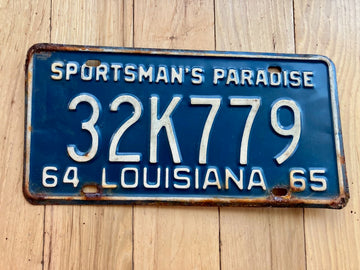 1964/1965 Louisiana License Plate