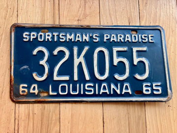 1964/1965 Louisiana License Plate