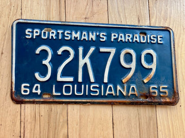 1964/1965 Louisiana License Plate