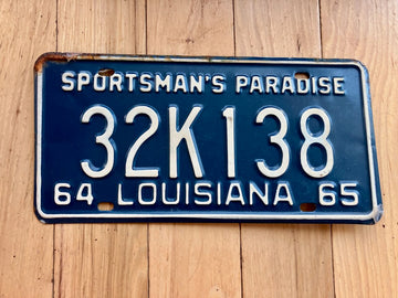 1964/1965 Louisiana License Plate