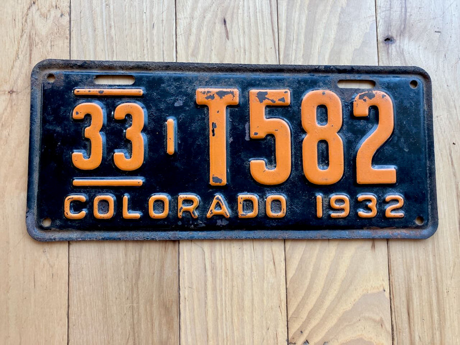 1932 Colorado Truck License Plate