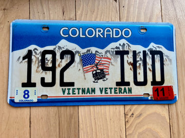 Colorado Vietnam Veteran License Plate