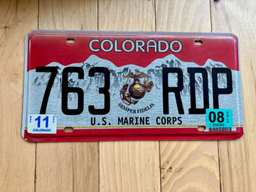 2008 Colorado Marine Corps License Plate