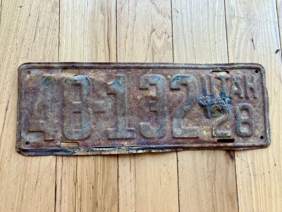 1928 Utah License Plate