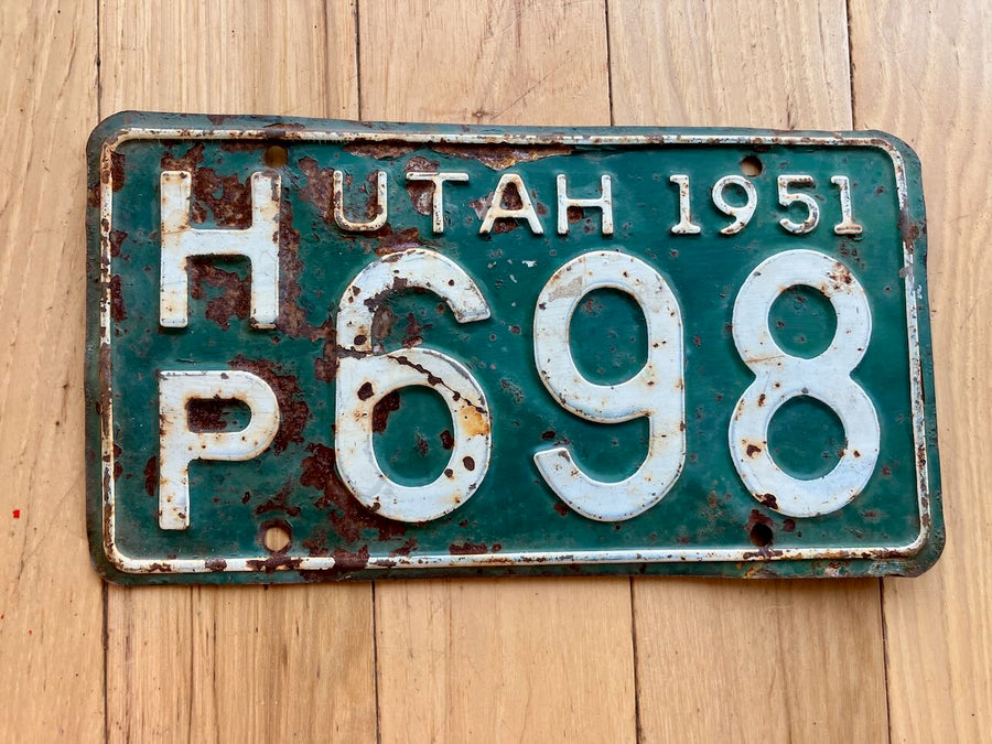 1951 Utah License Plate