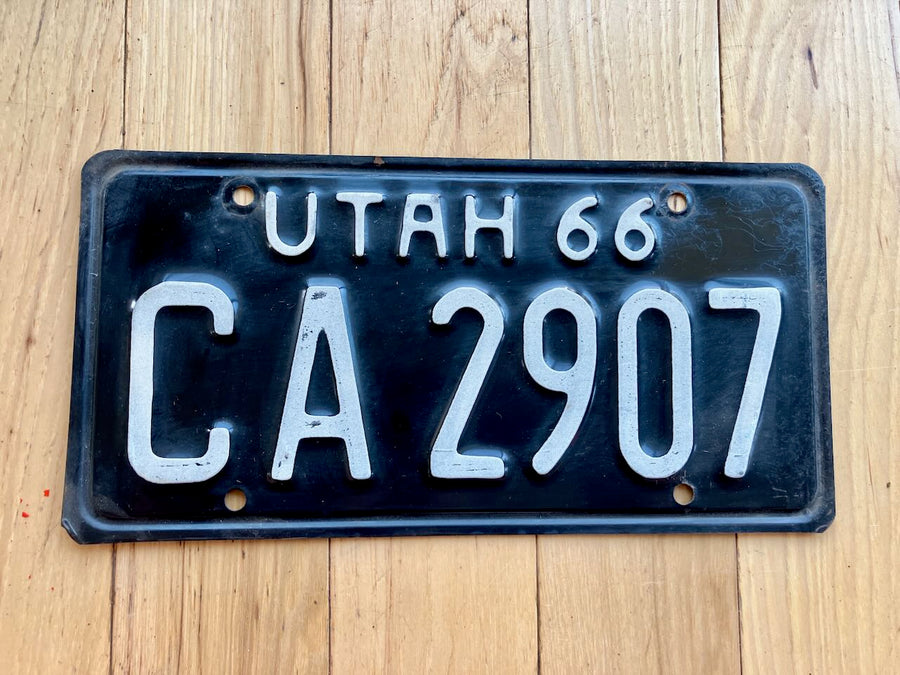 1966 Utah License Plate