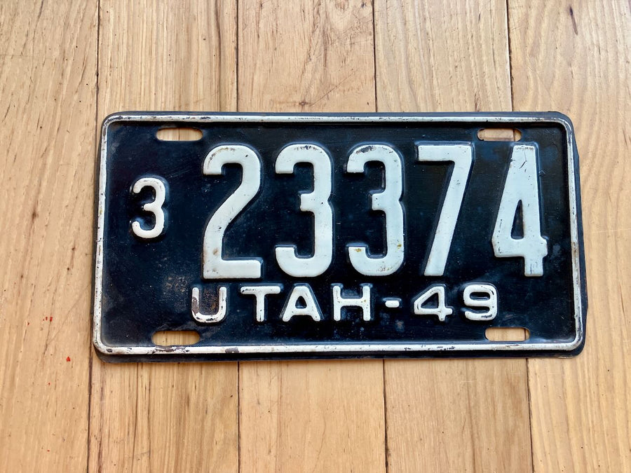 1949 Utah Commercial License Plate