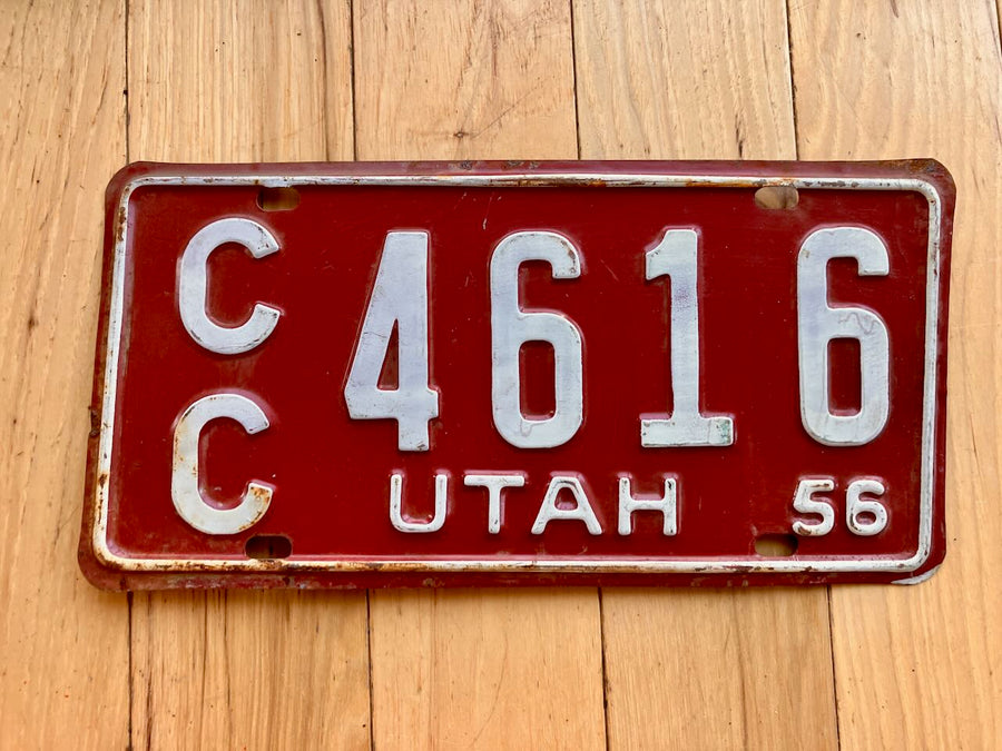 1956 Utah License Plate