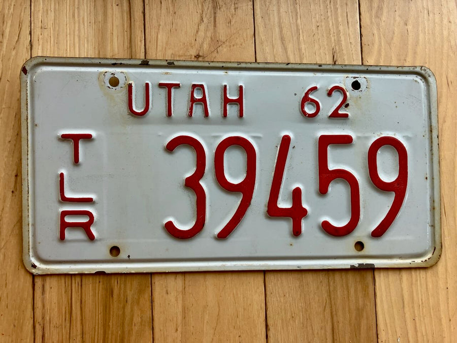 1962 Utah Trailer License Plate