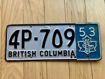 1974 British Columbia License Plate