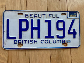 1976 British Columbia License Plate