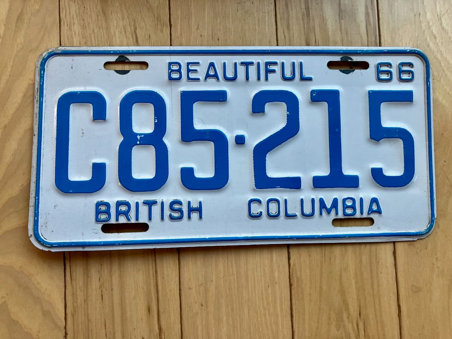 1966 British Columbia License Plate