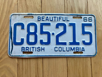 1966 British Columbia License Plate