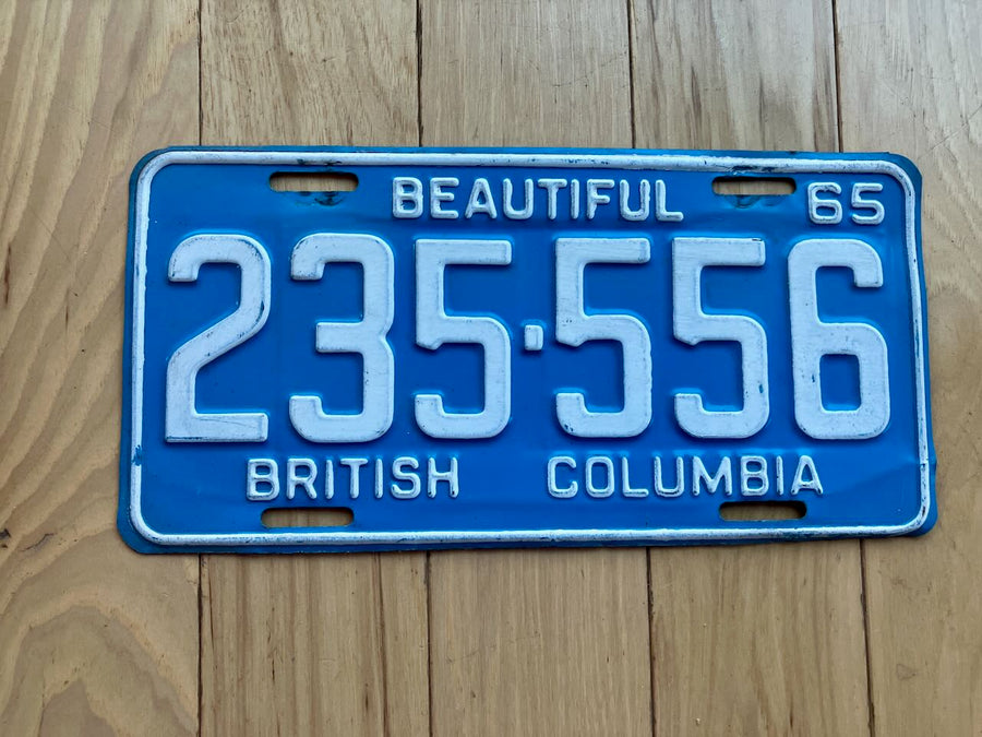 1965 British Columbia License Plate