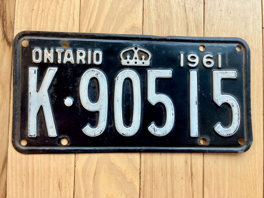 1961 Ontario License Plate