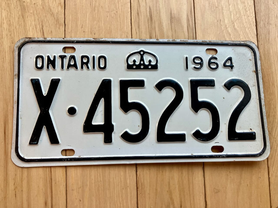 1964 Ontario License Plate