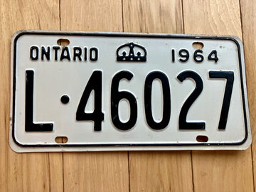 1964 Ontario License Plate