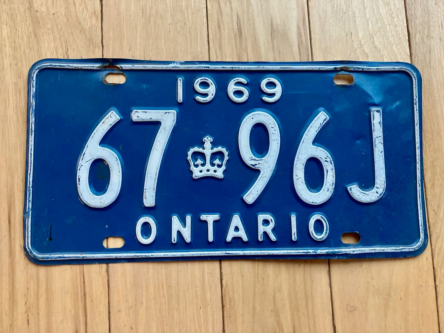 1969 Ontario License Plate