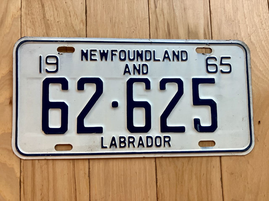 1965 Newfoundland and Labrador License Plate