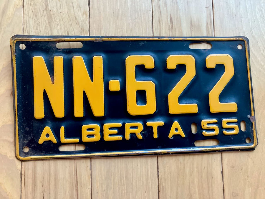 1955 Alberta License Plate