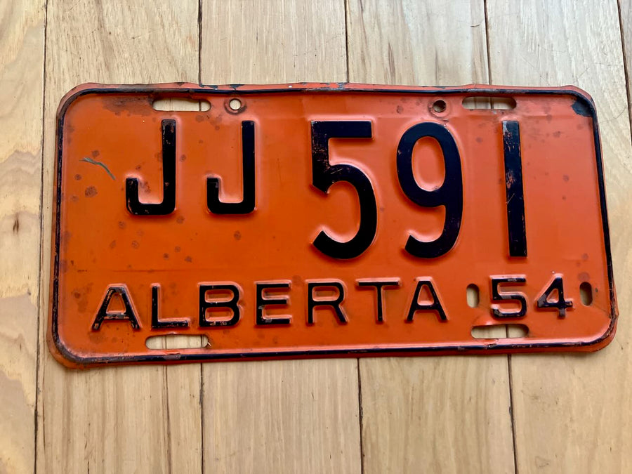 1954 Alberta License Plate