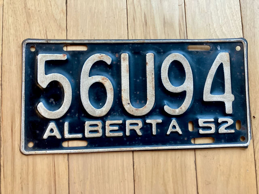 1952 Alberta License Plate