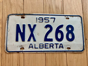 1957 Alberta License Plate