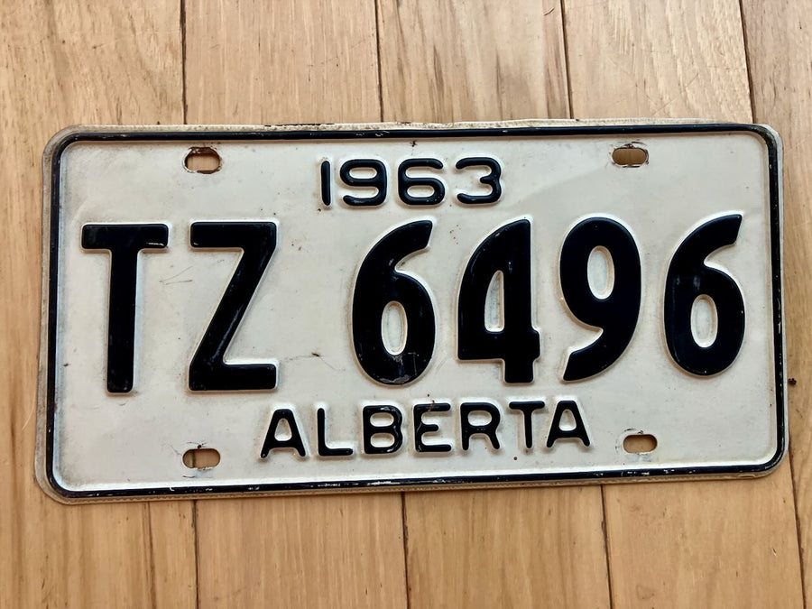 1963 Alberta License Plate