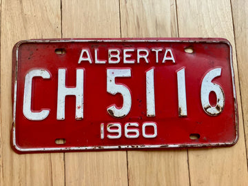 1960 Alberta License Plate