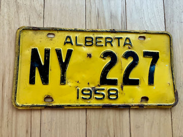 1958 Alberta License Plate