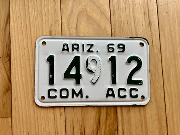 Arizona 1969 Commercial ACC License Plate