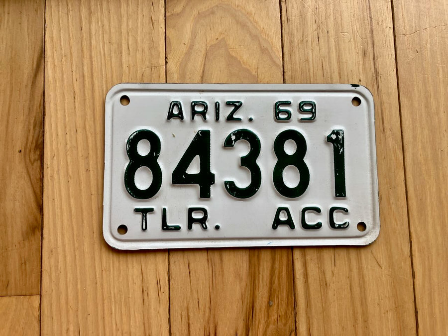 Arizona 1969 Trailer ACC License Plate