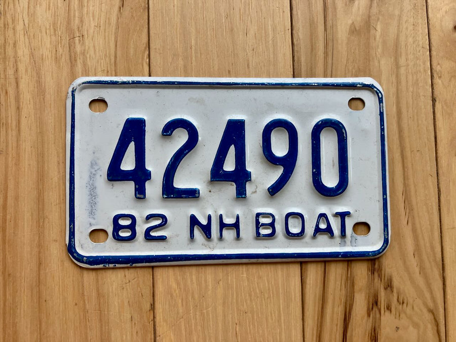 1982 New Hampshire Boat License Plate