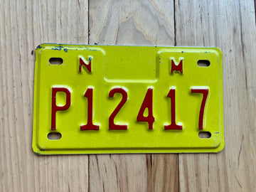 2002 New Mexico Motorcycle License Plate